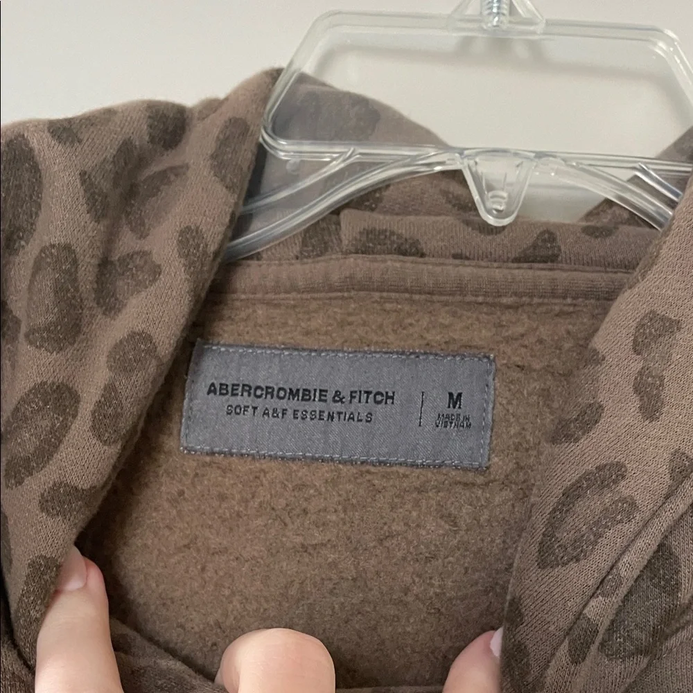 Abercrombie & Fitch Brown Leopard Print Hoodie - Picture 2 of 3